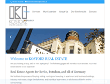 Tablet Screenshot of kostorzimmobilien.de